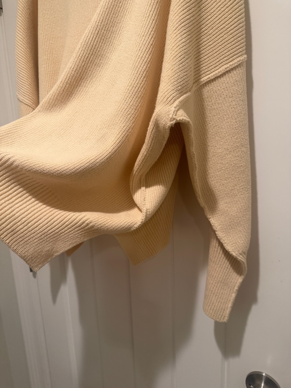 Free People Easy Street tunic sweater in Cream - Picture 4 of 6